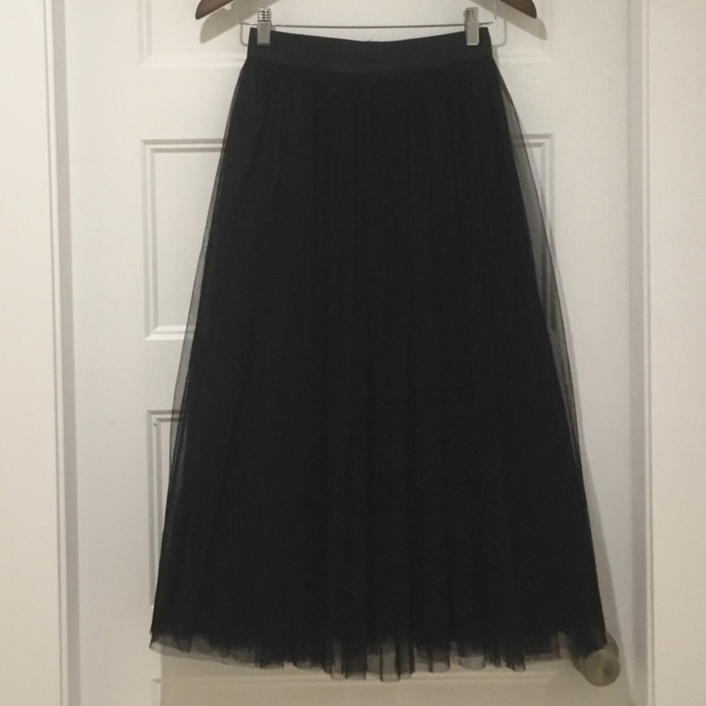 Elegant Black Tulle Skirt